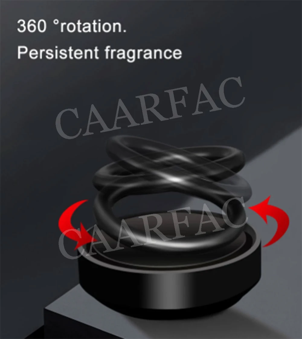 Car Aromatherapy Double Rings Rotary Suspension Rotating Air Freshener Dashboard Perfume Car Auto Accessorise Ornament