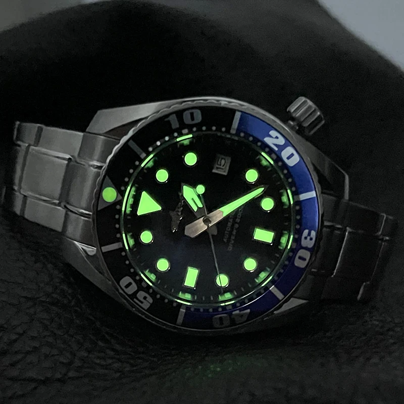 Heimdallr маленькие мм Water Ghost часы для дайвинга C3 светящиеся NH35A автоматические механические часы с сапфировым стеклом 200 м водонепроницаемые мужские часы