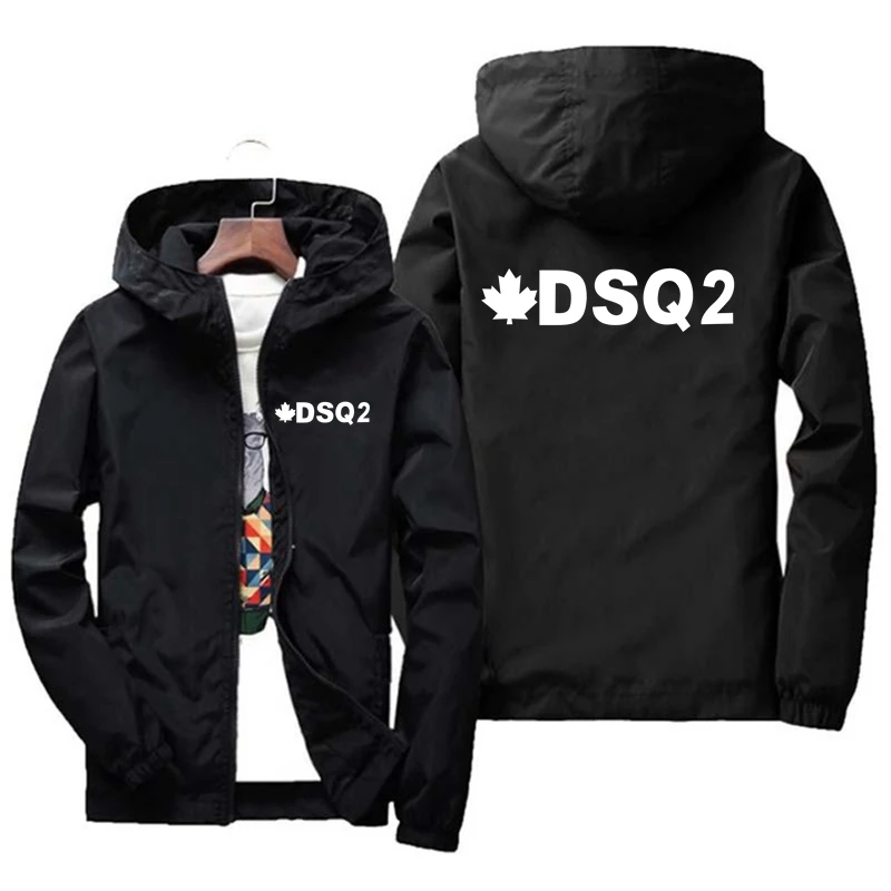 2024 Fashion Zipper Men's and Women's Jackets Brand DSQ2 Printed Sports Hip Hop Casual Unisex Long Sleeve Hoodie Jacket