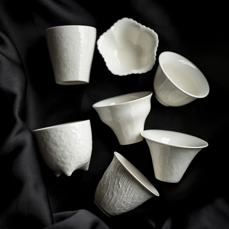 Wen XiaoCheng Small Size Tea Cup Guest Serving Cup Owner Drinking Cup Incense Gathering Cup Fragrance Smelling Cup Ceramic