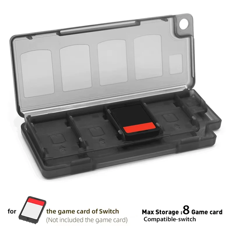 حافظة بطاقات الألعاب المحمولة 8 في 1 من DATA FROG لوحدة التحكم في صندوق تخزين وحامل خرطوشة وإكسسوارات السفر