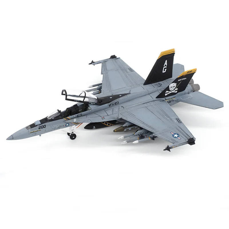 1/144 Scale F-18F F18 F-18 Super Hornet VFA-103 Pirate Flag Squadron model alloy Model Commemorative Collection