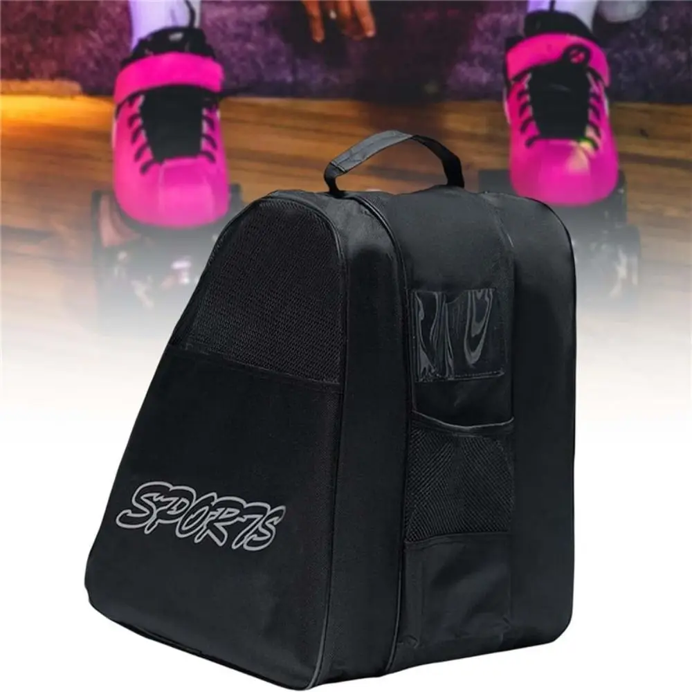 Large Capacity Roller Skates Bag Breathable 3 Layers Ice Skating Bag Carry Bag Oxford Cloth Skating Shoes Case Boys Girls