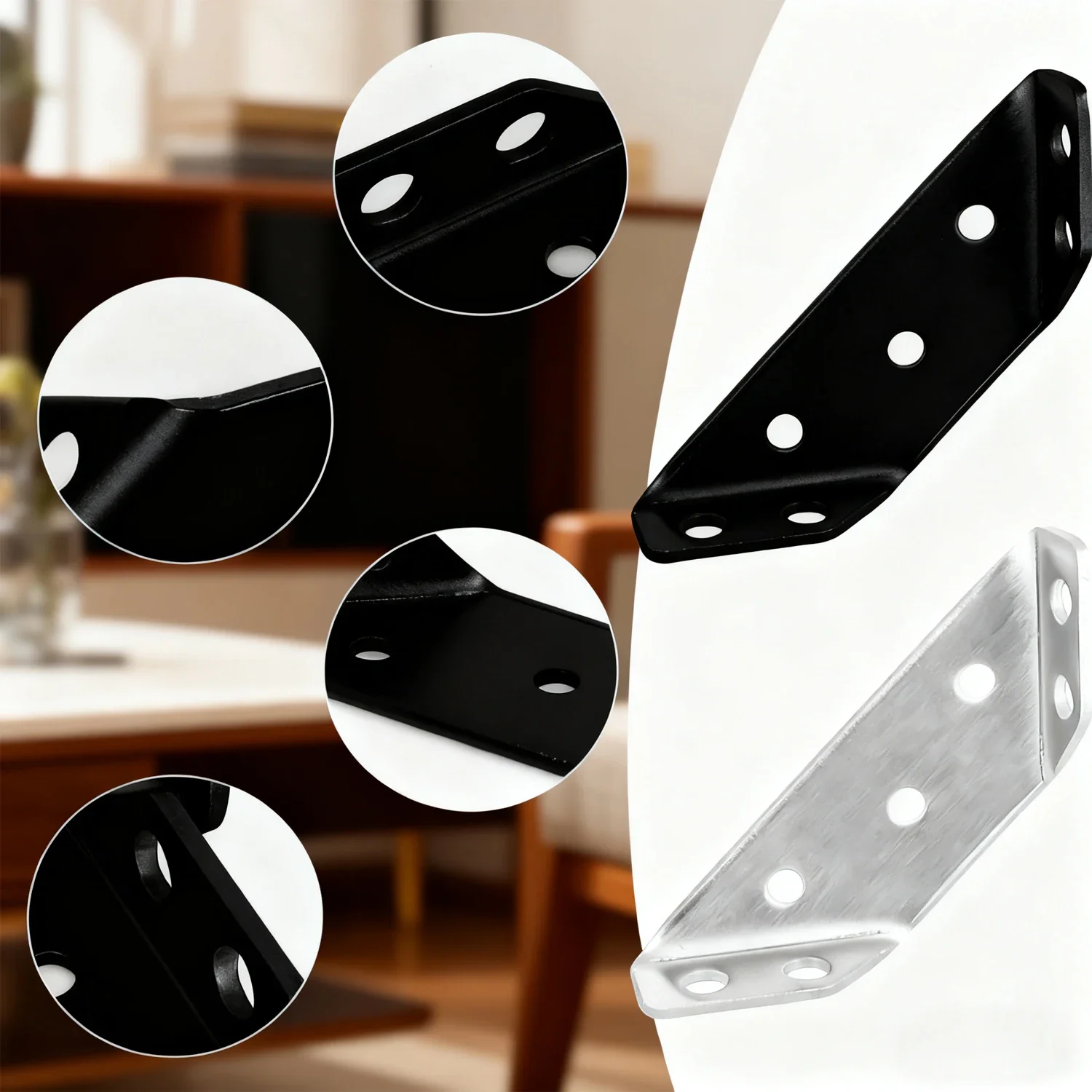 ตัวเชื่อมต่อมุมเฟอร์นิเจอร์อเนกประสงค์ 4/8/16 ชิ้น ทำจากสแตนเลส สำหรับตู้ ชั้นวางของ รองรับมุม ตัวยึดแบบคงที่