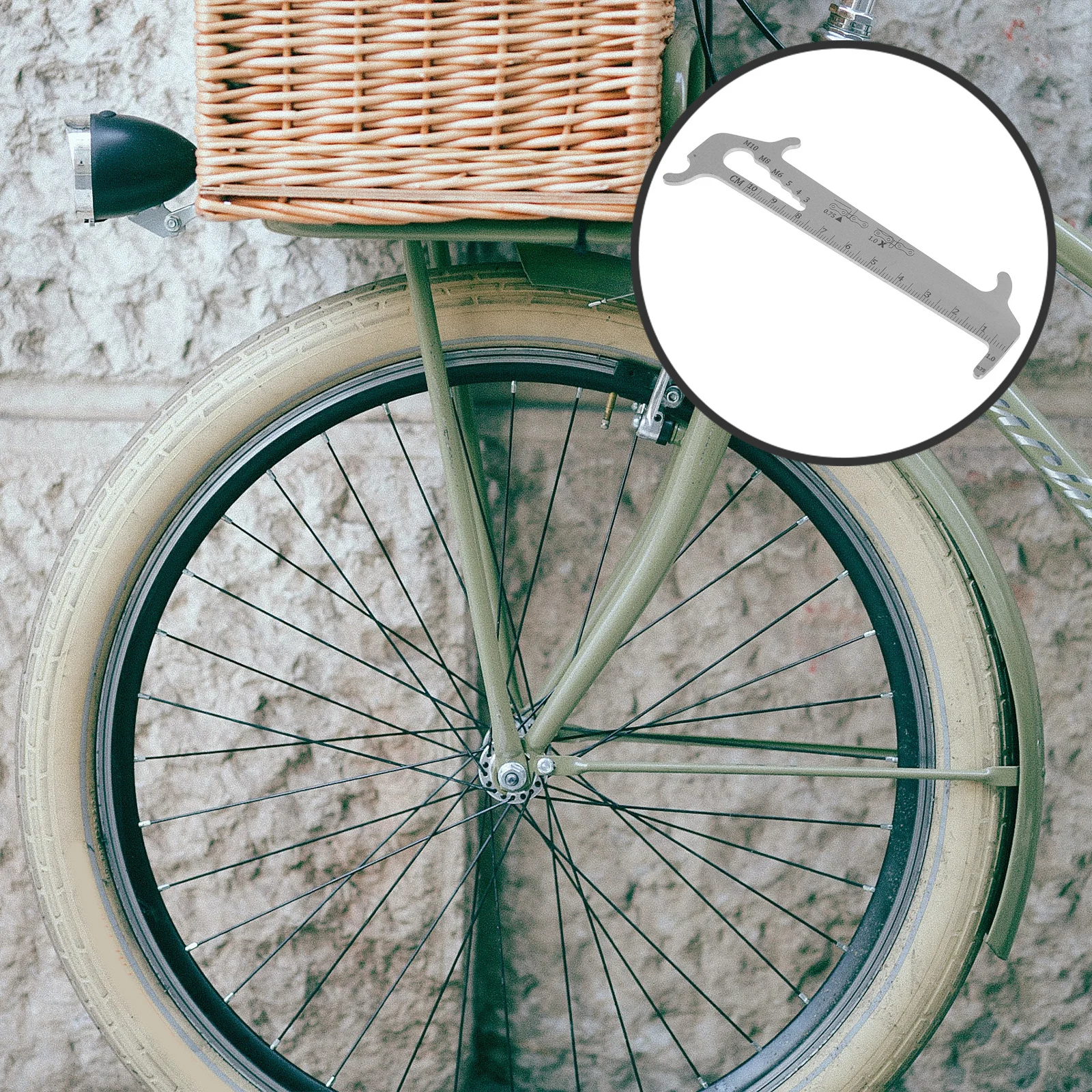 

Bike Chain Wear Indicator Aluminum Alloy Portable Chain Measuring Ruler for Bicycle Maintenance Tool Kit Repair Check Gauge