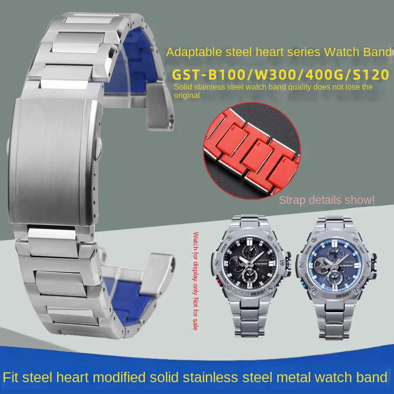 Metal Strap Stainless Steel Watch band For Casio G-Shock Watch Band GST-210 GST-W300 GST-400G GST-B100 S100D/S110D/W110 Bracelet