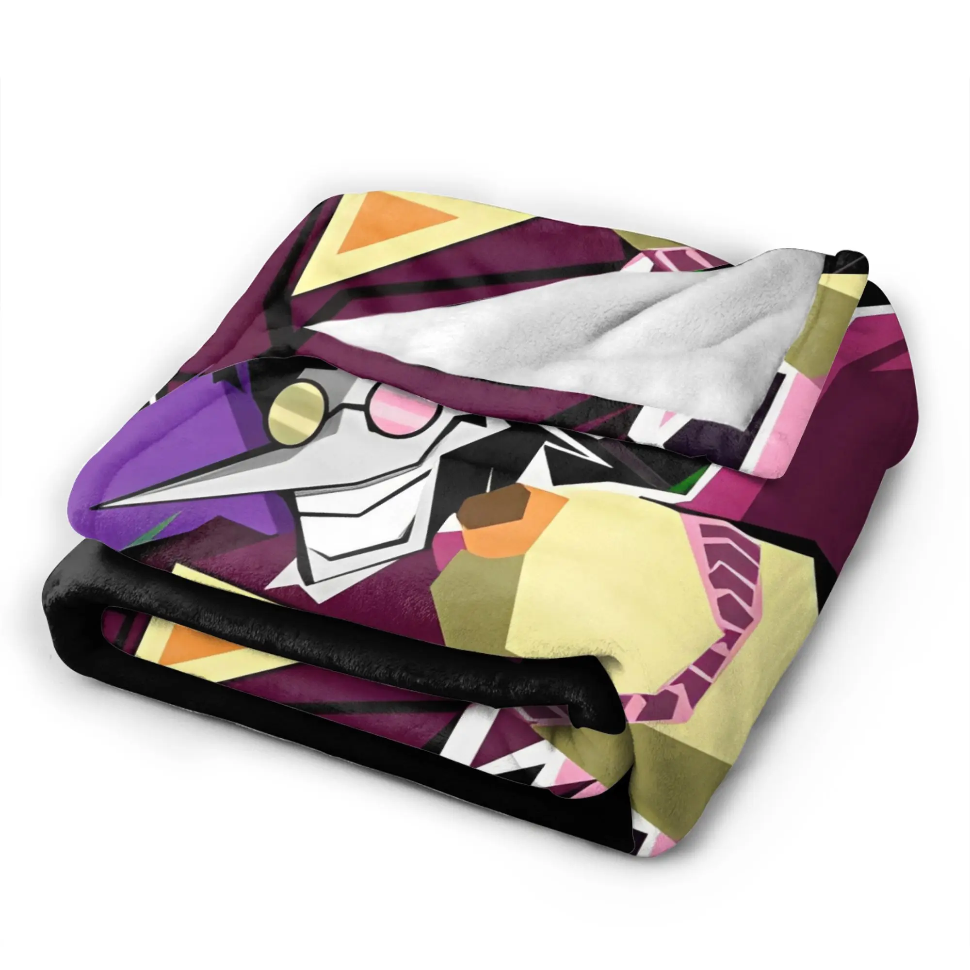 Deltarune Spamton Neo بطانيات محبوكة من الفلانيل فائقة النعومة مفرش سرير للسفر على شكل طائرة #4