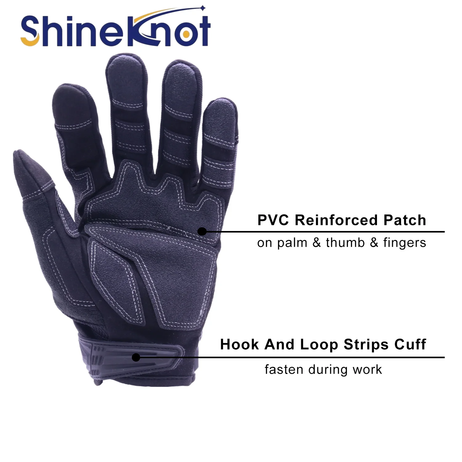 SHINEKNOT Ultra Fiber Pvc Protective Gloves Wear-Resistant And Anti Slip Touch Screen Labor Protection Work Gloves