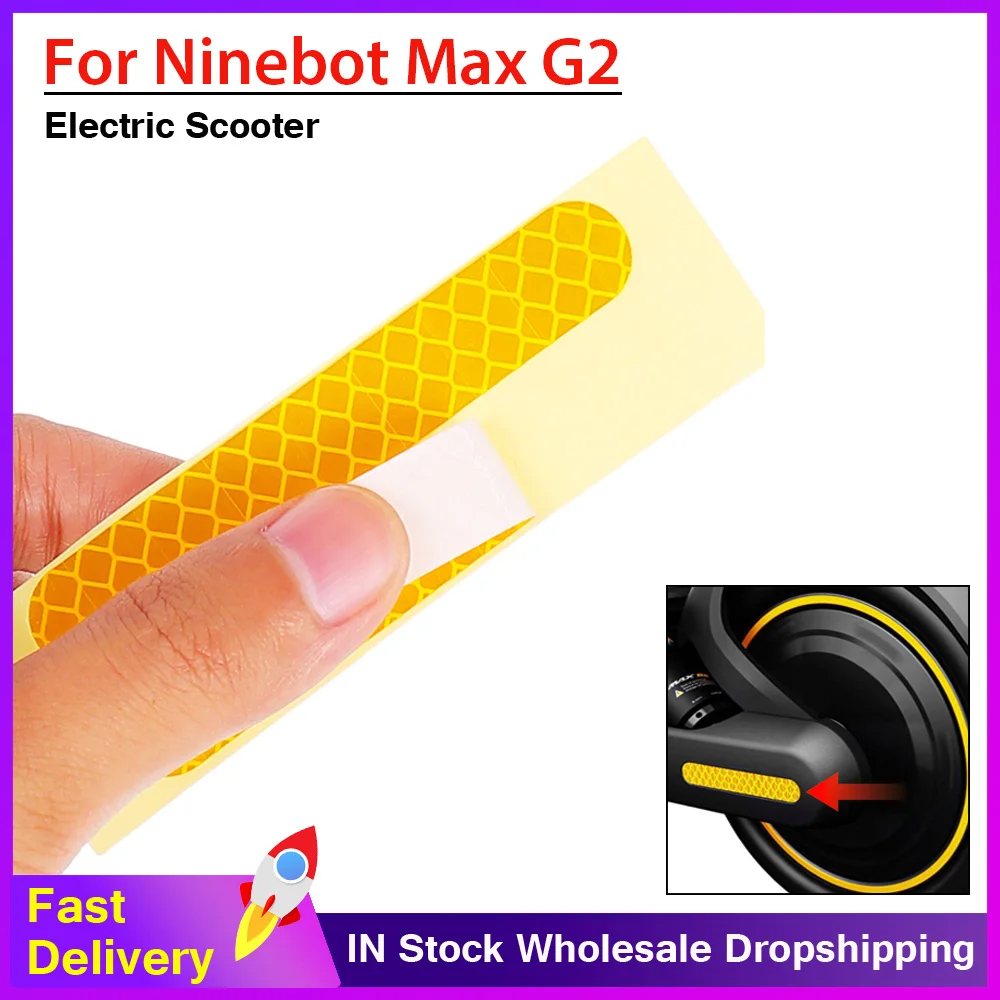 Electric Scooter Reflective Stickers For Segway Ninebot Max G2 Kickscooter Waterproof Warning Strip Night Reflective Stickers