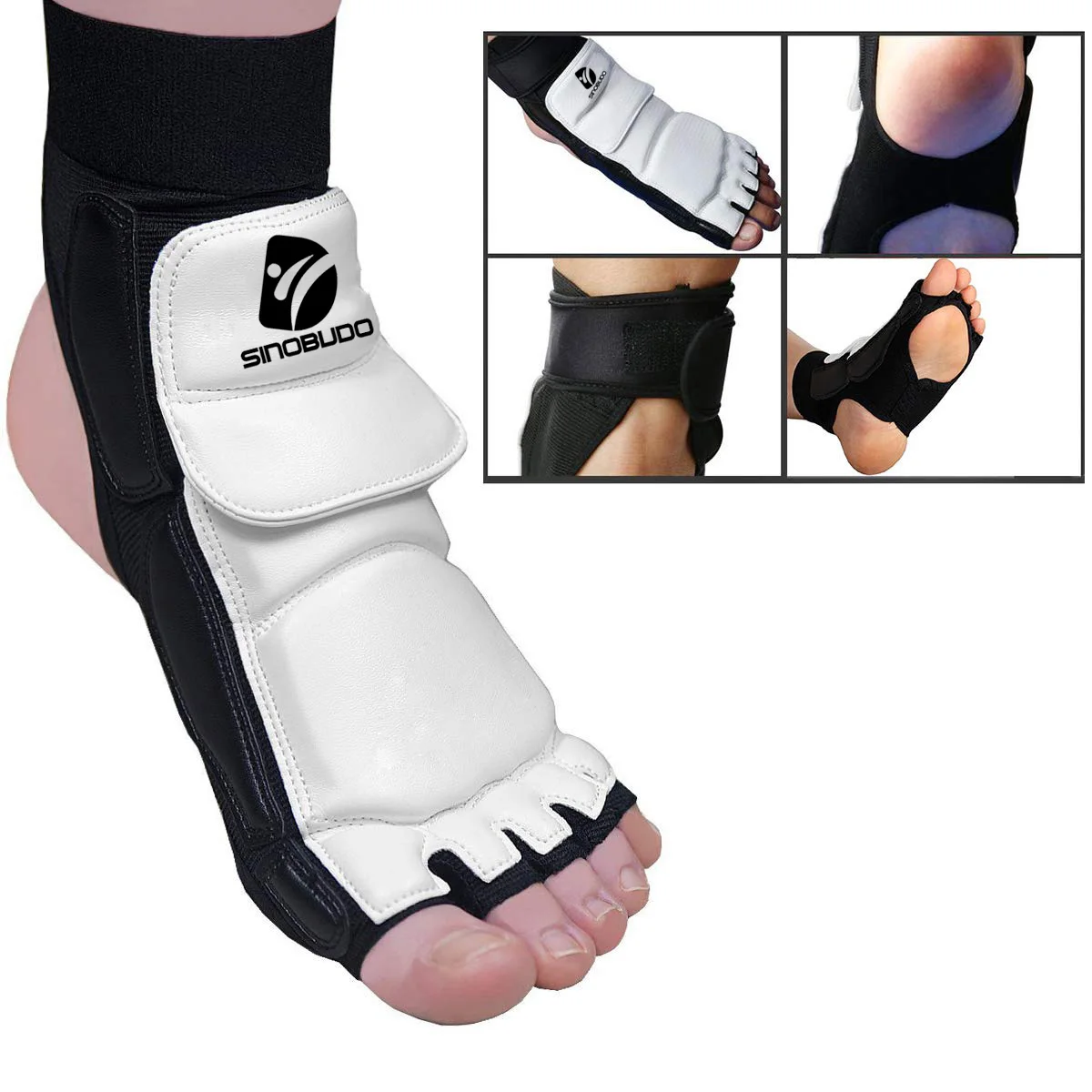 SINOBUDO Taekwondo Sparring Karate Foot Guard Kicking Boxing Foot Protector Ankel Support