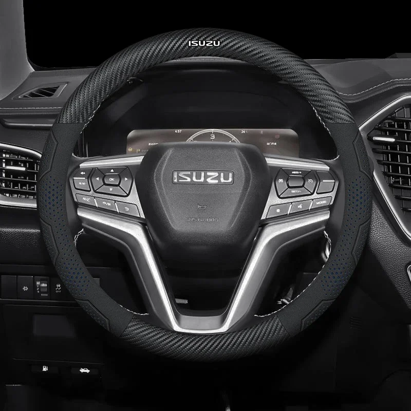 

Car Anti-Slip Steering Wheel Cover For ISUZU D-MAX V-CROSS mu-X TAGA EV Suede Auto Interior Steering Wheel Accessories