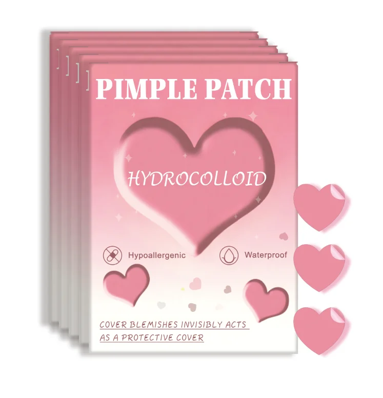 1080 قطعة من رقع حب الشباب الوردية على شكل قلب، رقع حب الشباب للوجه، رقع حب الشباب المخفية، ورقع البثور، رقيقة جدًا و