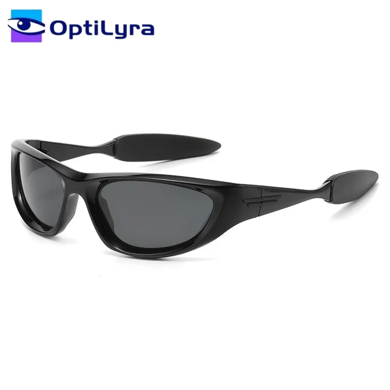 

OptiLyra Brand Punk Cat-Eye Women Sunglasses Fashionable Outdoor Sports Goggles UV400 Men Driving Sunglasses
