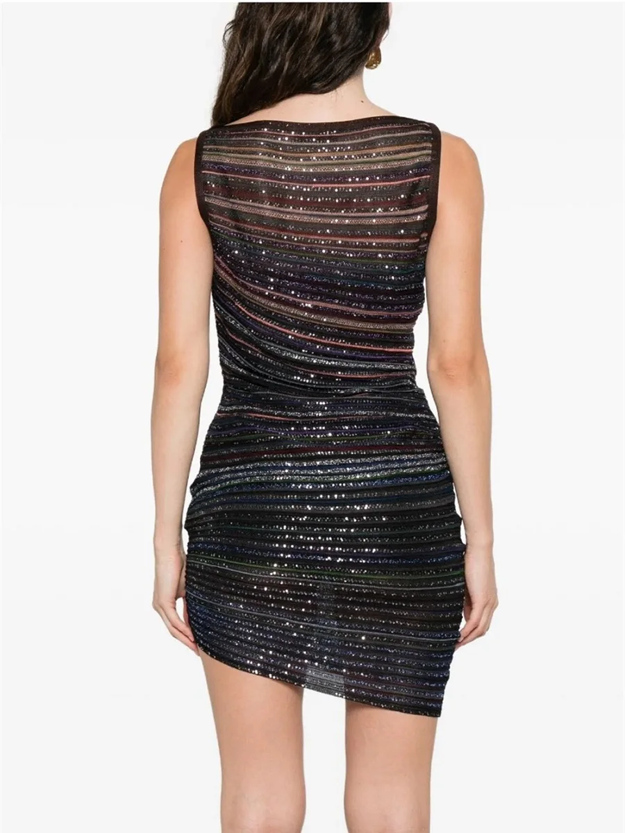 فستان نسائي صيفي بطيات لعام 2026، حاشية غير منتظمة، صدرية قابلة للتمدد، فستان ضيق مثير للنساء، حمالة صدر عصرية جديدة للحفلات Y2K #3