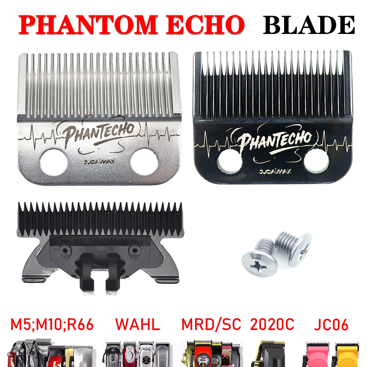 Lâmina de substituição original PHANTECHO: compatível com JUCAI JC06 Madeshow Wmark Kulilang VGR V003 Máquina de cortar cabelo múltipla