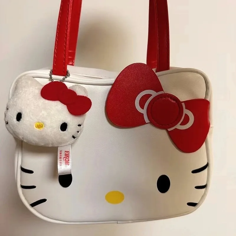 Sanrio Hello Kitty borse Y2k Kawaii Cute Anime stampato borse quadrate bianche borsa Tote piccola ad alta capacità in stile giapponese per le donne