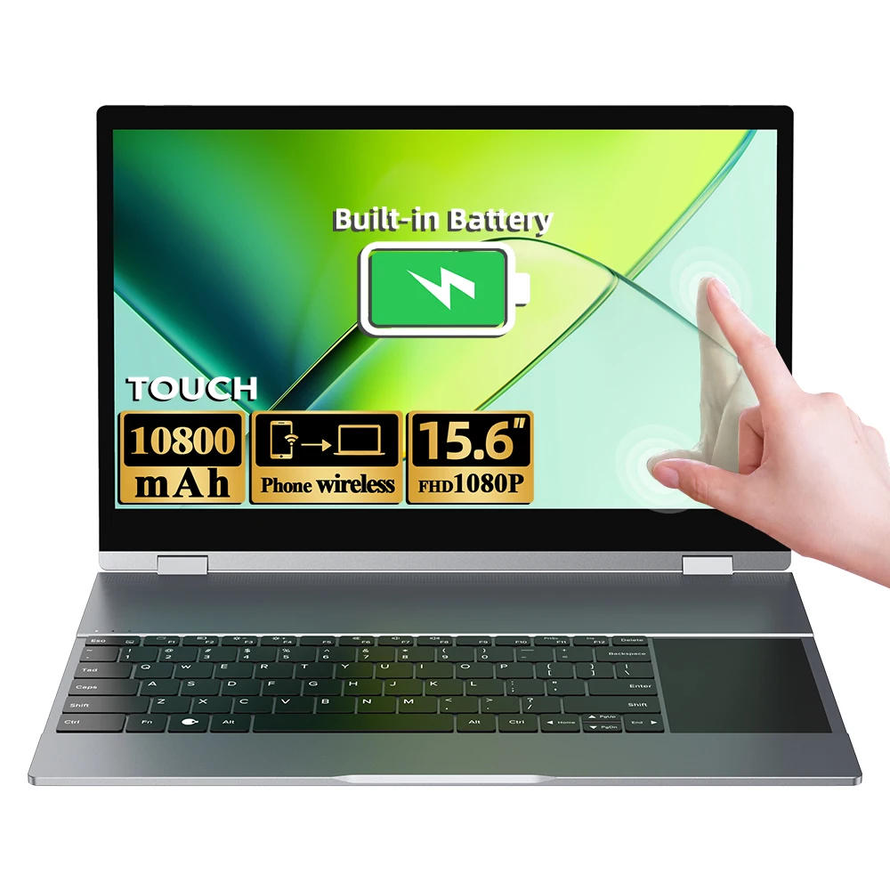 UPERFECT UDock X 15.6 Pro 무선 LapDock DeX 모니터 터치스크린 삼성 OPPO 모터용 LG 안드로이드 전화 iPhone 모두 지원 데스크탑 모드 무선 충전 스위치 XBOX PS4 PS5 스팀 데크용 120hz 게임 디스플레이