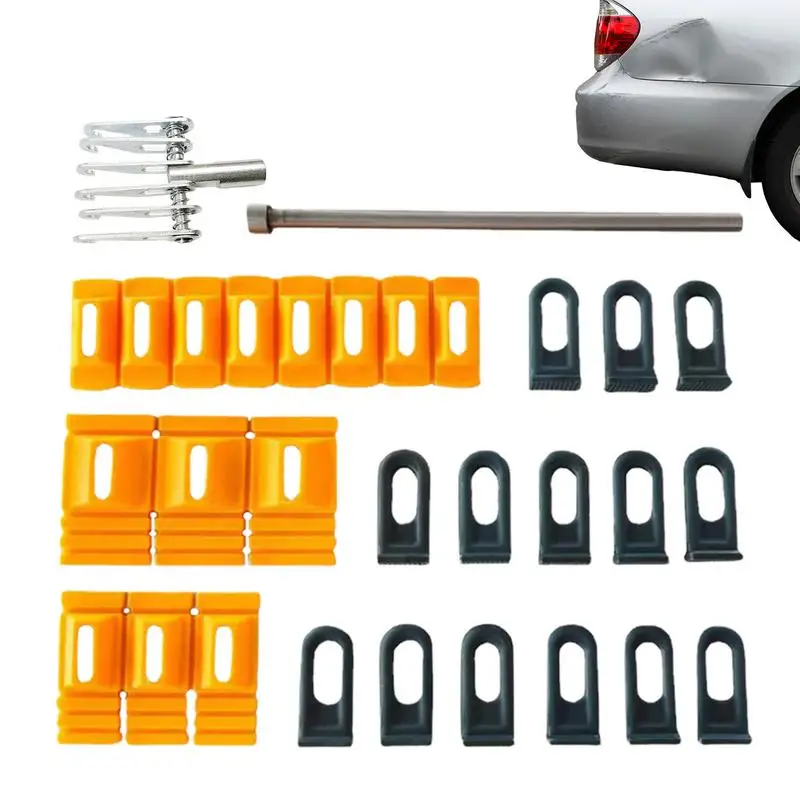 Car Dent Puller Kit Auto Body Quick Repair Glue Pulling Tabs DIY Hand Tool Professional Heavy-Duty Paint-Free Solution Effective