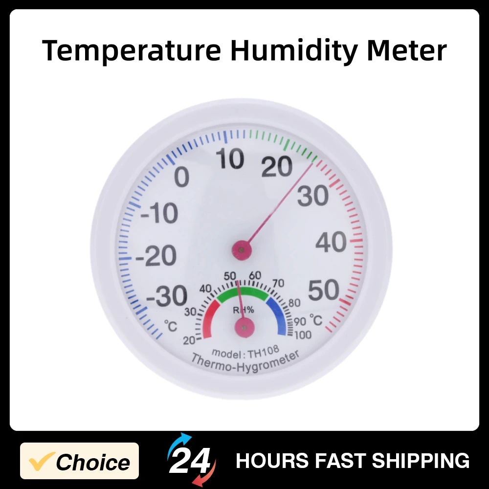 Indoor Temperature Humidity Meter -35~55°C Temperature Humidity Monitor Weather Station Clock Temperature Instruments