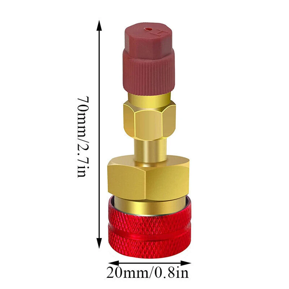 Easy Disassembly For AC System Diagnostic Car A/C Conversion Kit A/C Charging Adapter Ergonomic Knurled Grip Leak-proof