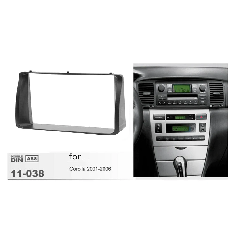 Car Dashboard Frame Radio Fascia Dash MP5 Player DVD Adapter Frame for Toyota Corolla 2003 2004 2005 2006