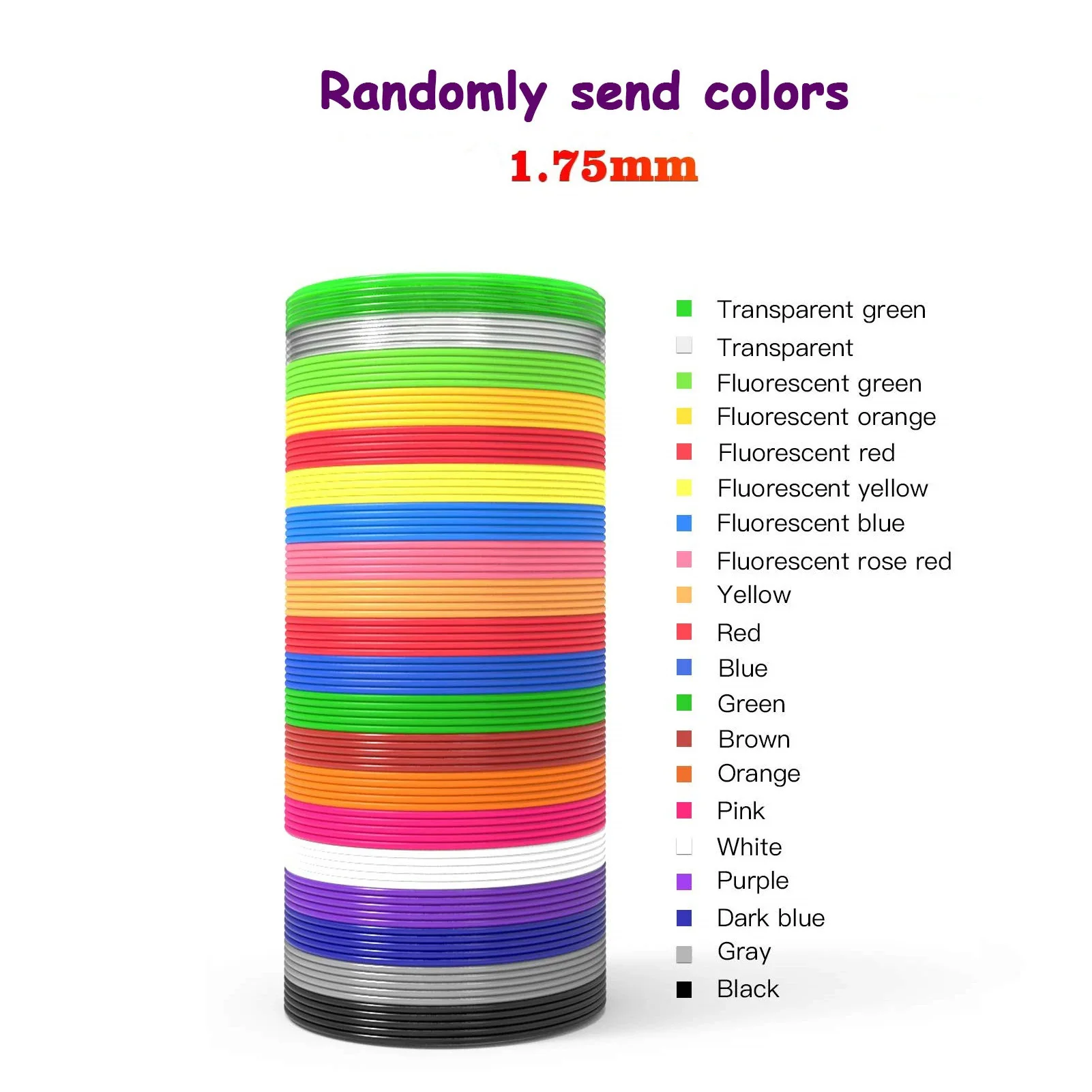 5M 5/10/20 Colors 3D Pen Refills Pla 3D Pen Printing Cables Filament Printing Materials High Precision Printer Cable Mate