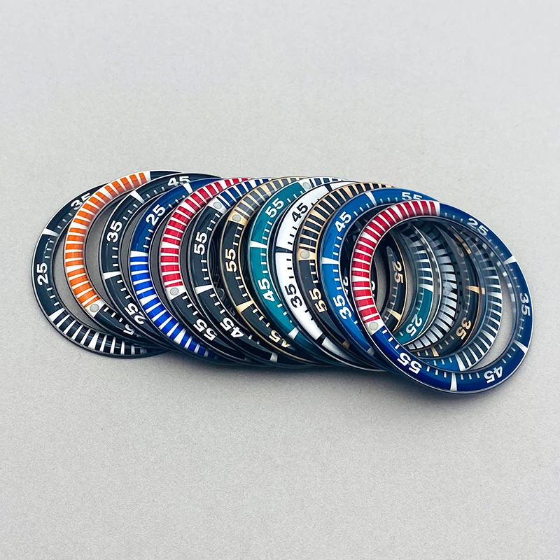 41mm Resin Metal Watch Bezel Insert Ring Inner Diameter 32mm Fits Seiko Prospex Series New Samurai Men\'s Watch Case Repair Parts