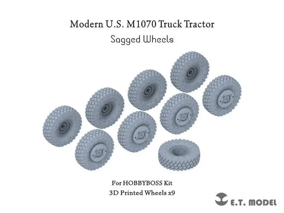 

ET Model P35-126 1/35 Modern U.S. M1070 Truck Tractor Sagged Wheels for Hobbyboss Kit