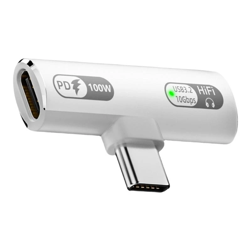 

Compact USB C Splitter USB C Audios and PD100w Charging Adapter for Simultaneous Audios and Charging for Travel Office