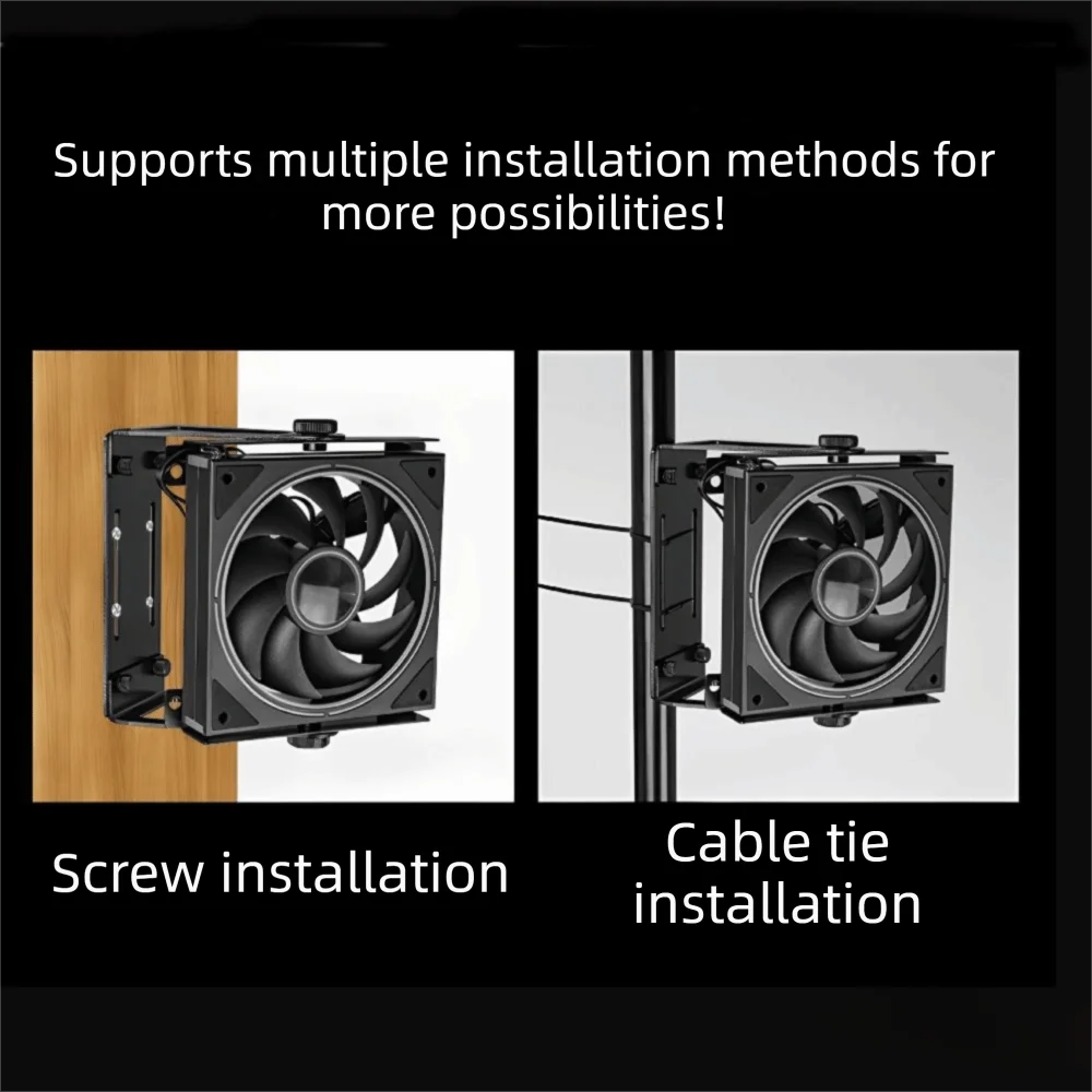 

Multi-Purpose Desktop Fan Stand 360 Degrees Rotation Adjustable PC Cases Dissipate Brackets Universal Fan Mount Stand