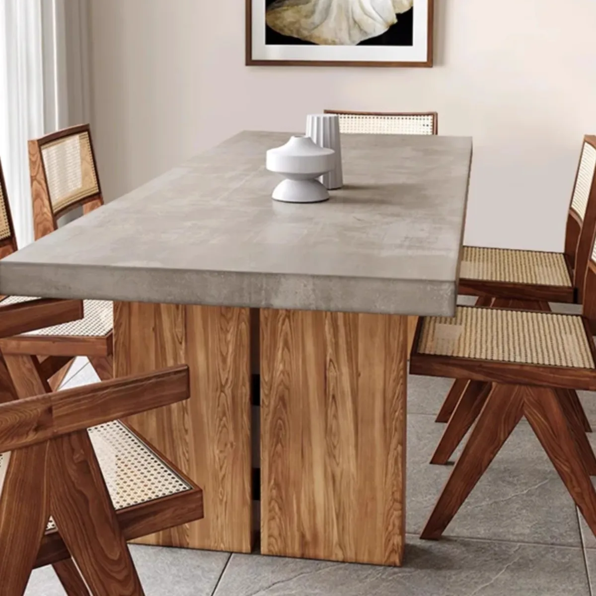 Picture 3: Nordic commercial multi-person creative surface rectangular table conference table solid wood furniture