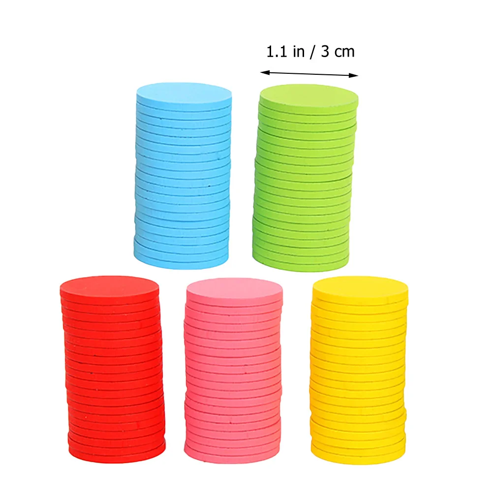 1 Box Of Math Teaching Appliance Colorful Round Discs Counting Numbers Calculating Signs Kids Early Learning Math Discs For