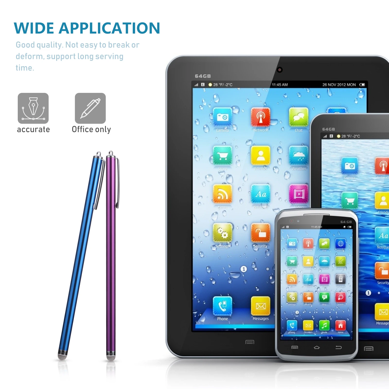 

6 Pcs Capacitive Screen Touch Pen Stylus Universal Touchscreen Pens for Tablets Computer Screens