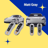 Matt Gray Key Case for Porsche Macan Porsche Panamera Cayenne 918 Spyder Carrera 911 991 Remote Key Cover Replace Protect Fob