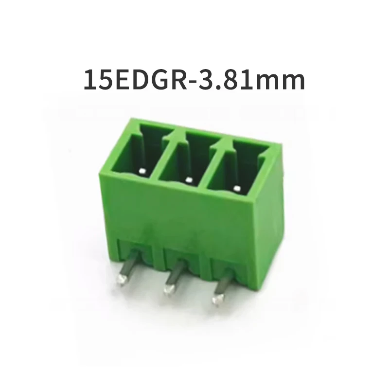 (10 Pcs) Screwless Terminal Block 15EDGR-3.81mm Bent Pin PCB Solderless Terminal Block 15EDGKD 2P 3P 4P 5P 5P 6P 7P 8P 10P~24P