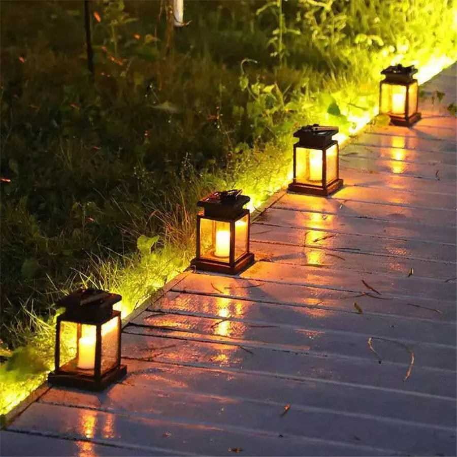 

Outdoor Solar Twinkle Led Candle Light Creative Palace Copper Wire Lamp Garden Decoration Waterproof Hanging Lawn Landscape Lamp