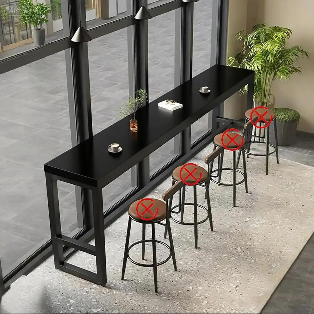 

Барный стол из массива дерева в индустриальном стиле для пабов, кафе и зон отдыха (стулья в комплект не входят)