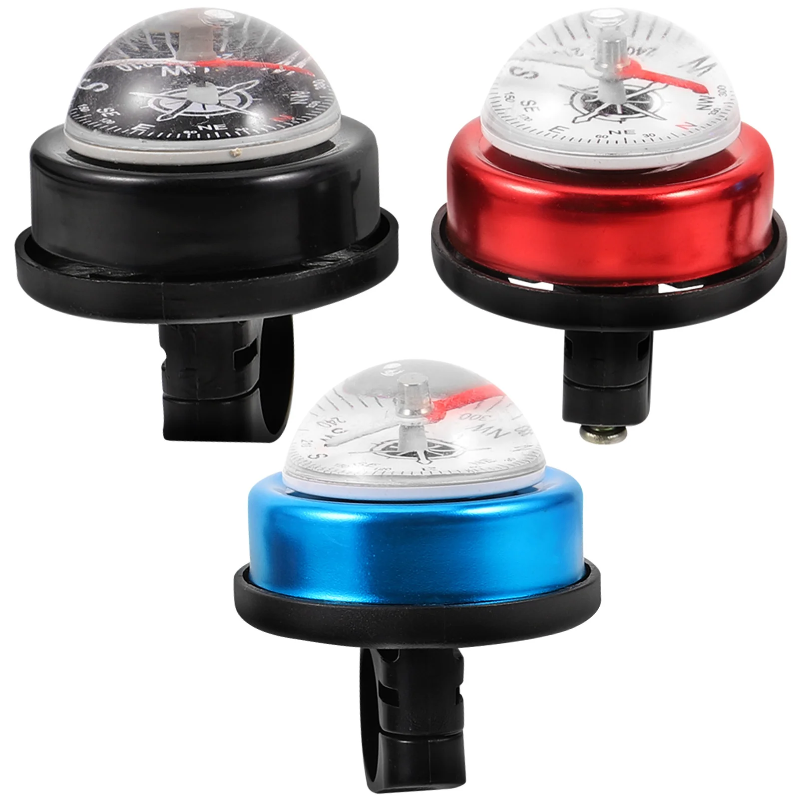 

3 pcs 2 In 1 Aluminum Alloy Bike Bell For Mountain Electric Bicycles Rust Proof Warning Navigation Light Rainproof Riding Safety