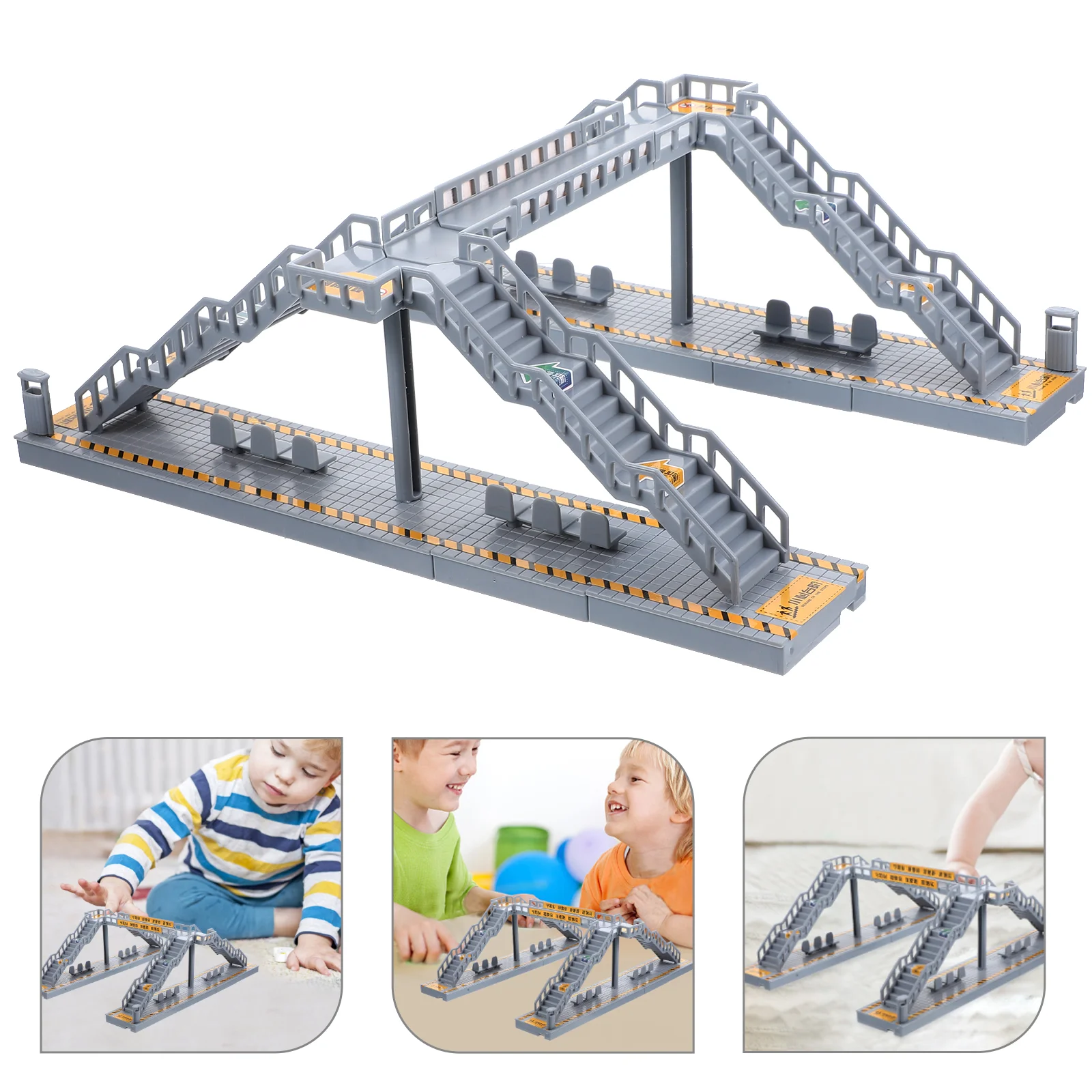 

Pedestrian Bridge Sand Table Material Footbridge Plastic Model Home Ornament Miniature for Fake Decor Overhead