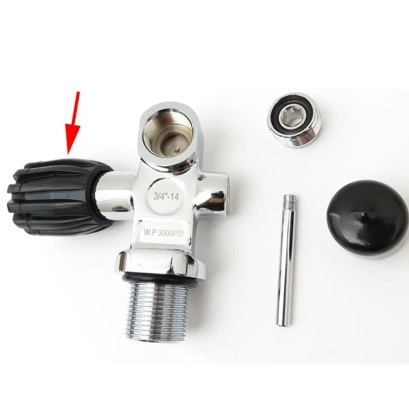 Q39E Ergonomic Scubas Valves Handle with Directional Arrows for Underwater Equipment