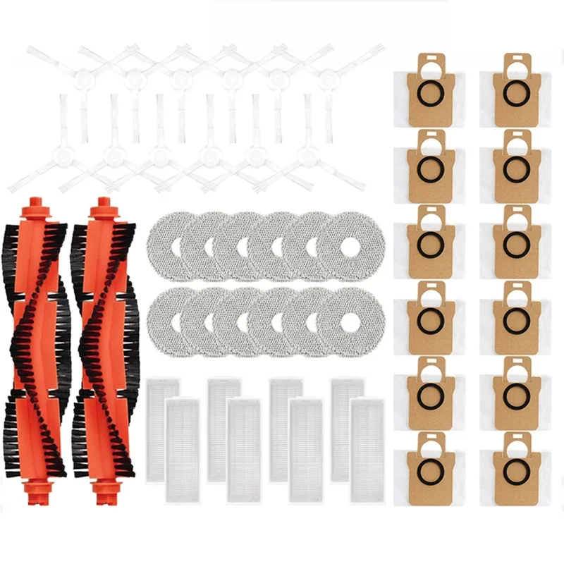 EAS-Per Xiaomi Mijia M30 Pro Rullo Spazzola laterale principale Filtro Hepa Mop Panno Sacchetto per la polvere Pezzi di ricambio di ricambio Accessori
