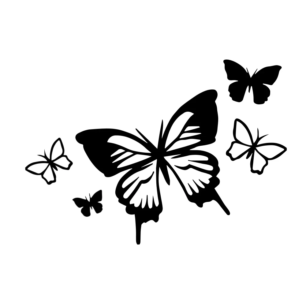 Beautiful Cartoon Butterflies Decal Art Vinyl Car Stickers Creative Decoration Decal Car Window Decor Waterproof and Sunscreen