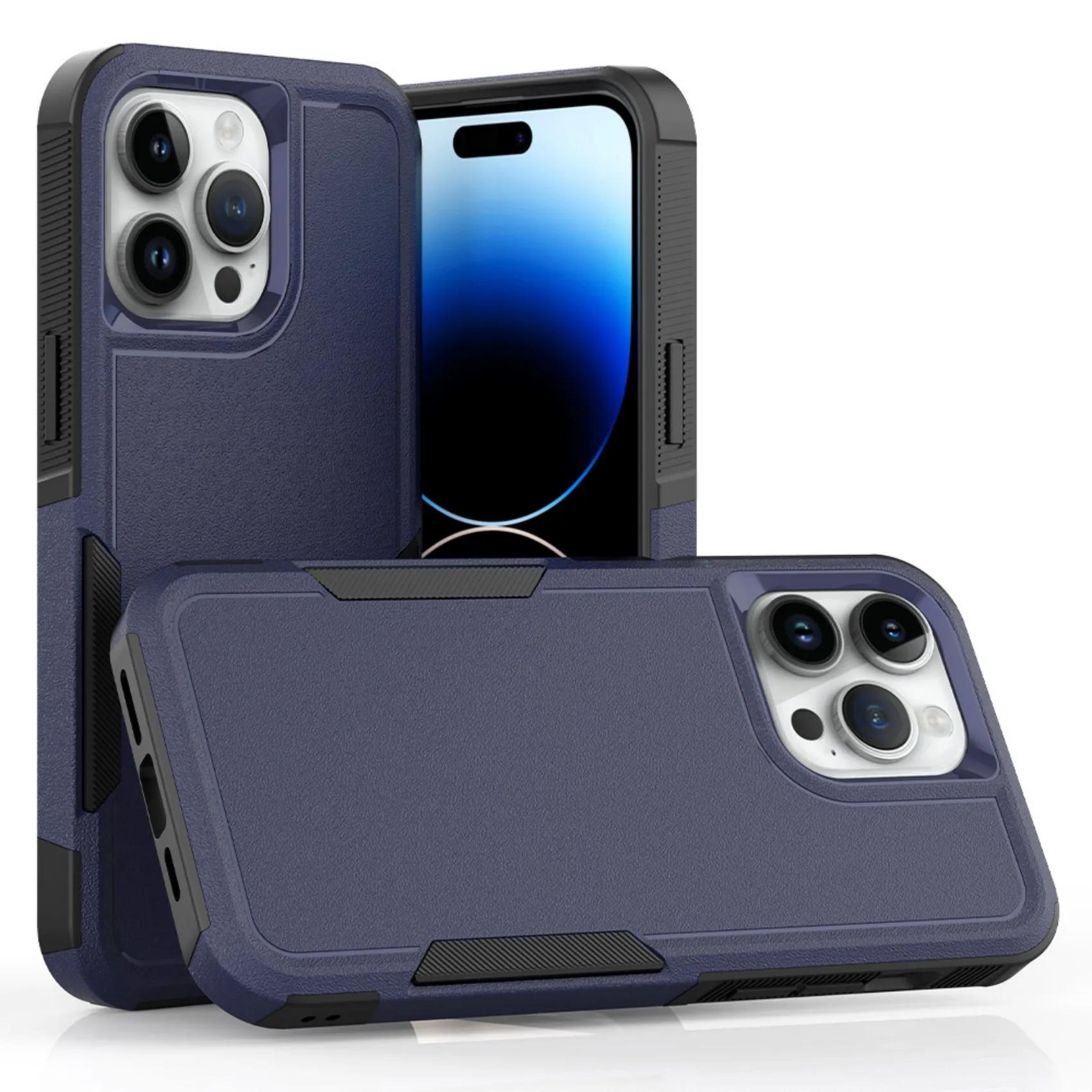 

Designed for Iphone16 Iphone15 Iphone14 Iphone13 Commuter Series Case-Blue, Slim & Tough, Pocket-Friendly, with Port Protection