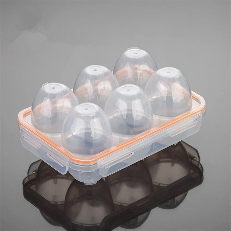 HOT-Portable Camping Shockproof And Leakproof 6 Eggs Carrier Container Case Eggs Carrier Holder Egg Storage Box Case