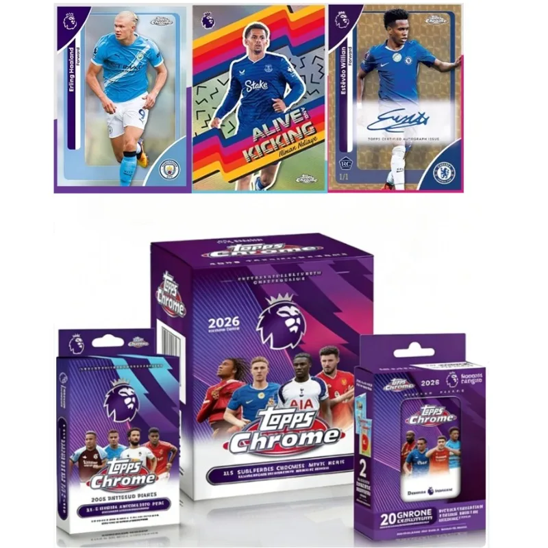 cartes-de-collection-de-joueurs-de-football-de-la-premier-league-anglaise-topps-chrome-2026-–-cadeau-ideal