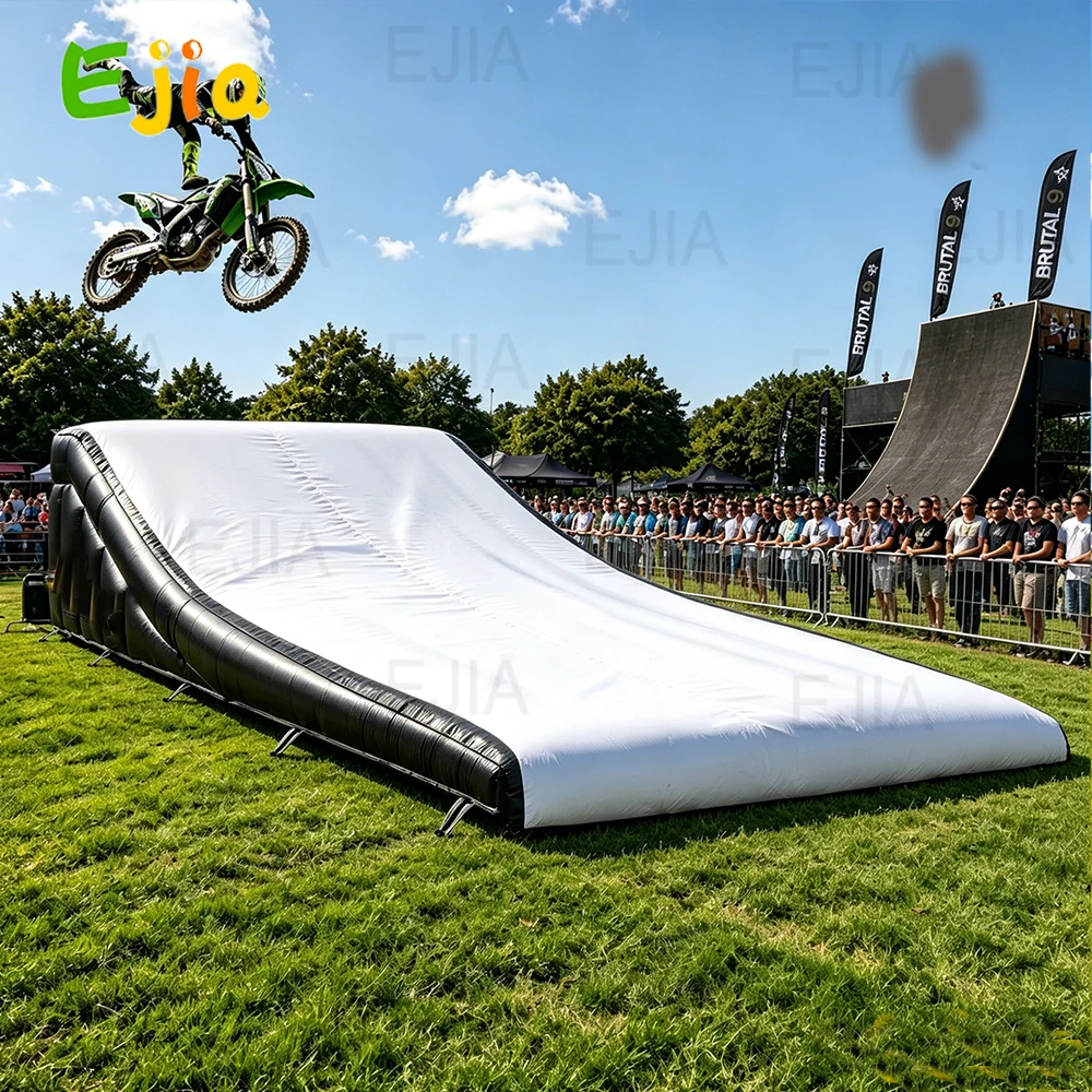 20x13x6ft Inflatable Airbag Landing, Heavy Duty MTB BMX Jumping Airbag Lander, Portable Stunt Freestyle Landing Pad for Bike, Skate, and Ski Progression Training
