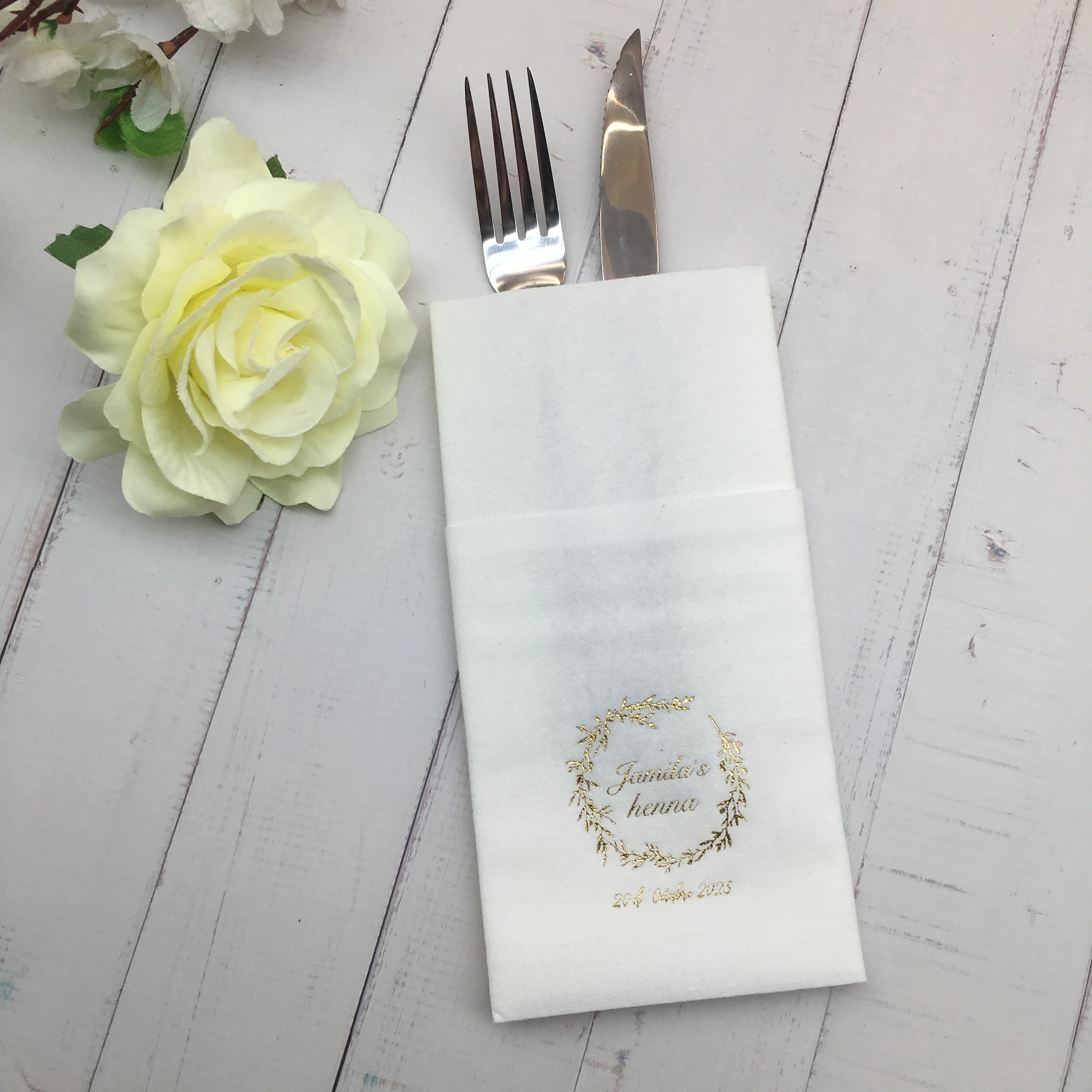 

50pcs Personalized Napkins Personalized Napkins Wedding Personalized Cocktail Beverage Paper Anniversary Party Monogram Custom L