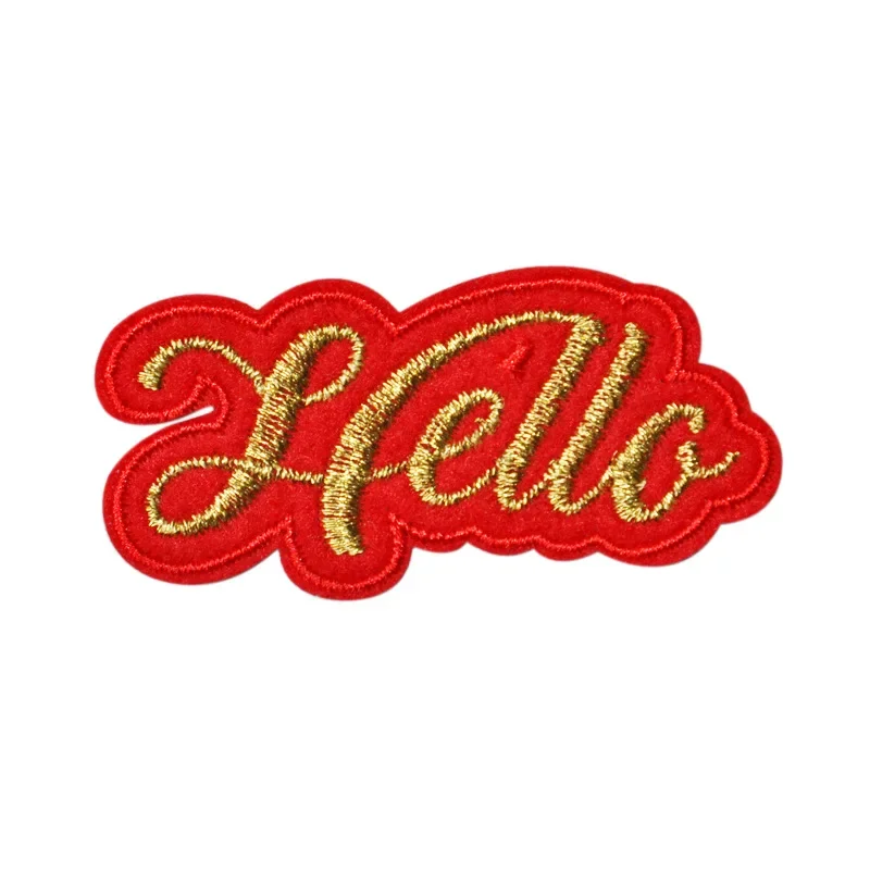Lettere colorate ricamo patch moda cartone animato parola distintivi Cool Love ok Hello Pow Wow Girly Appliques per abbigliamento donna