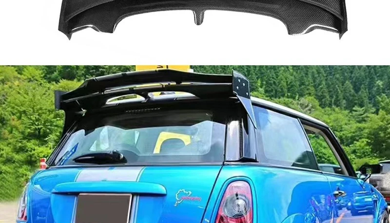

Подходит для BMW Mini R56 из углеродного волокна AG, модификация заднего крыла, двухслойный спойлер, аксессуары для верхнего крыла