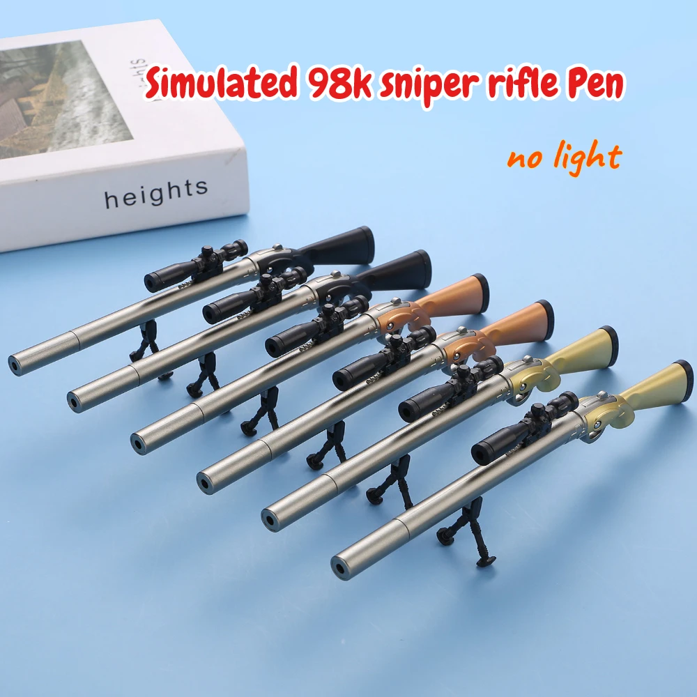 

Моделирование PUBG 98K снайперская винтовка, гелевая ручка 0,38 мм, черные чернила, школьные канцелярские принадлежности, творческий игрок, необычная игрушечная ручка-пистолет